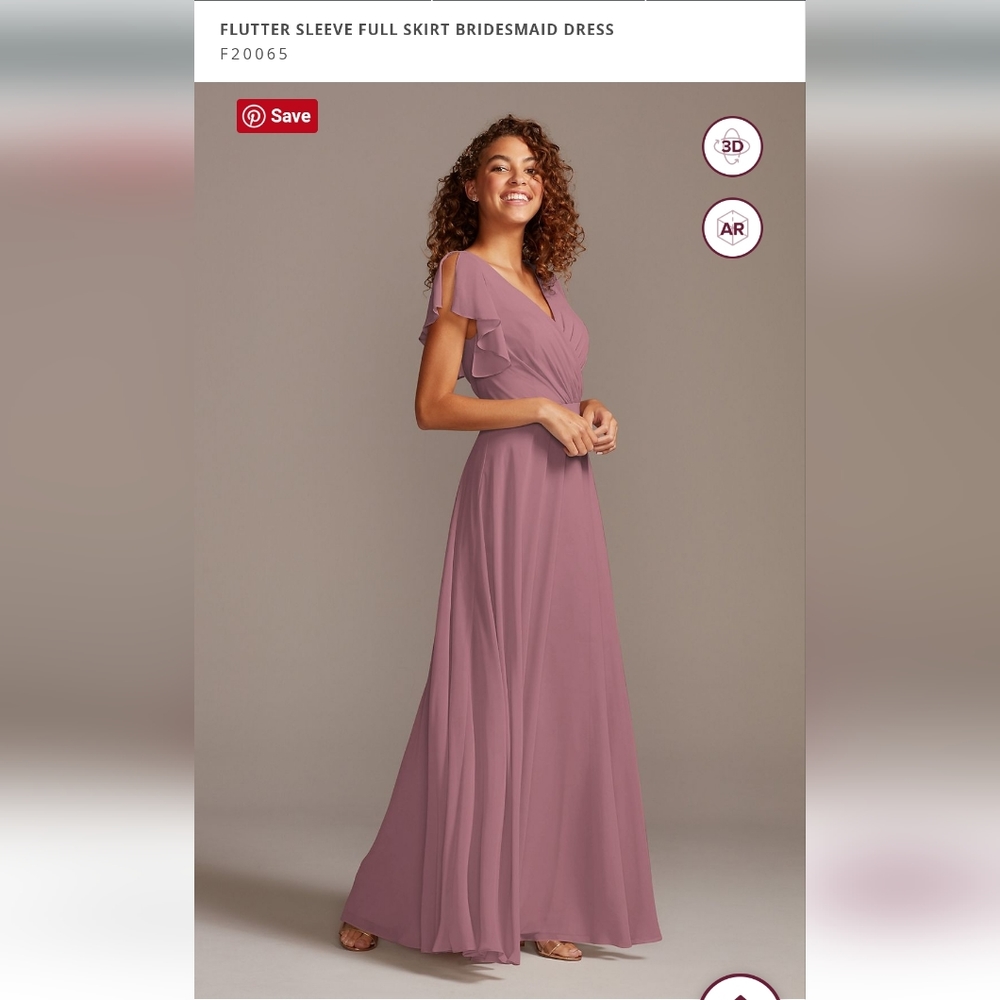 David's Bridal Bridesmaid Dress in Quartz